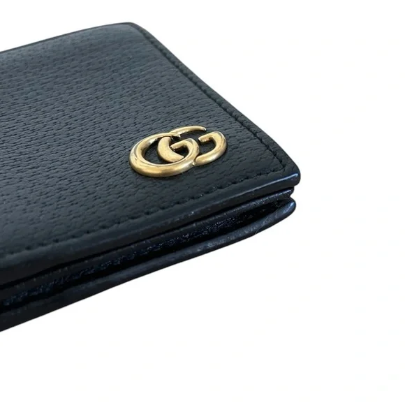 GUCCI GG Marmont Black Leather Card Case EUC Unisex Authenticity Guaranteed - Picture 8 of 13